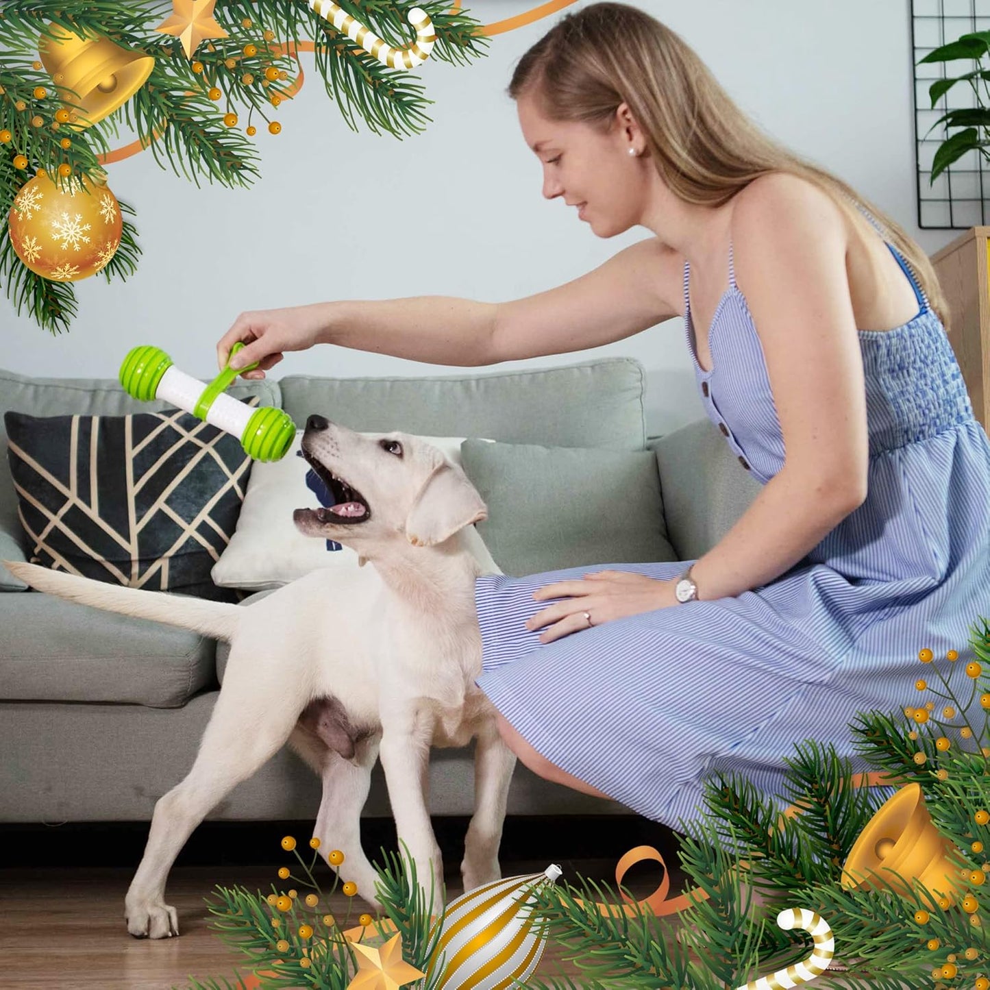 Zelpivo™ Smart Interactive Dog Bone Toy – Motion Activated & USB Rechargeable