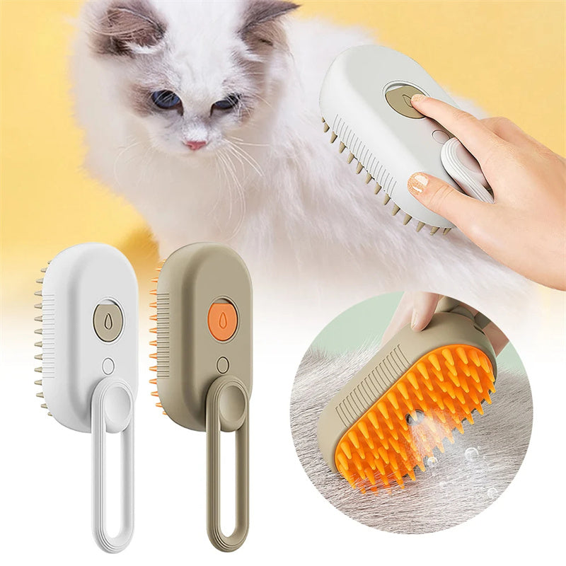 Zelpivo™ 3-in-1 Electric Steam Grooming Brush for Dogs & Cats