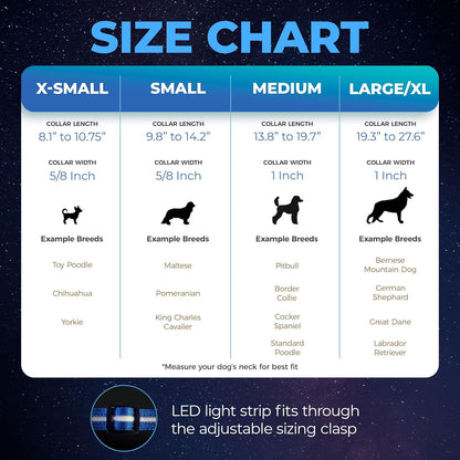 Zelpivo™ LED Light-Up Dog Collar – USB Rechargeable & Waterproof