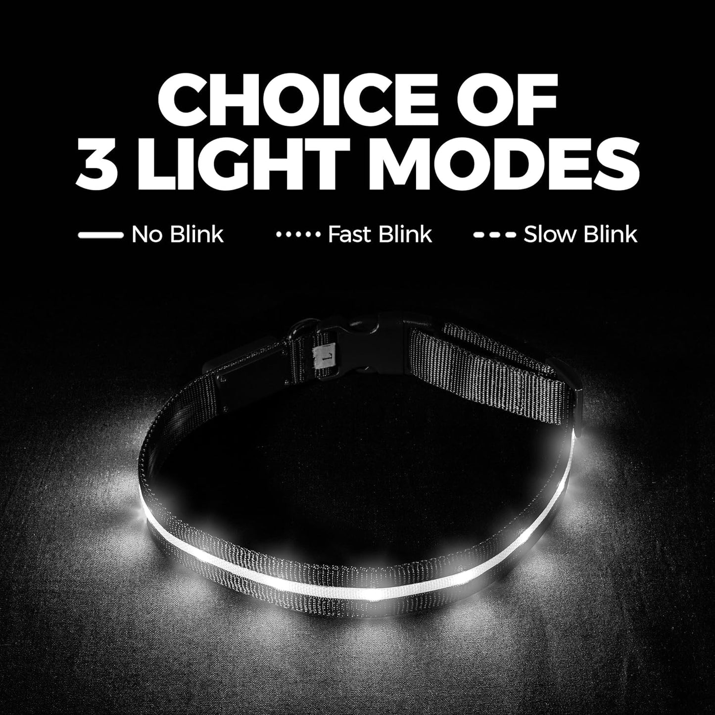 Zelpivo™ LED Light-Up Dog Collar – USB Rechargeable & Waterproof