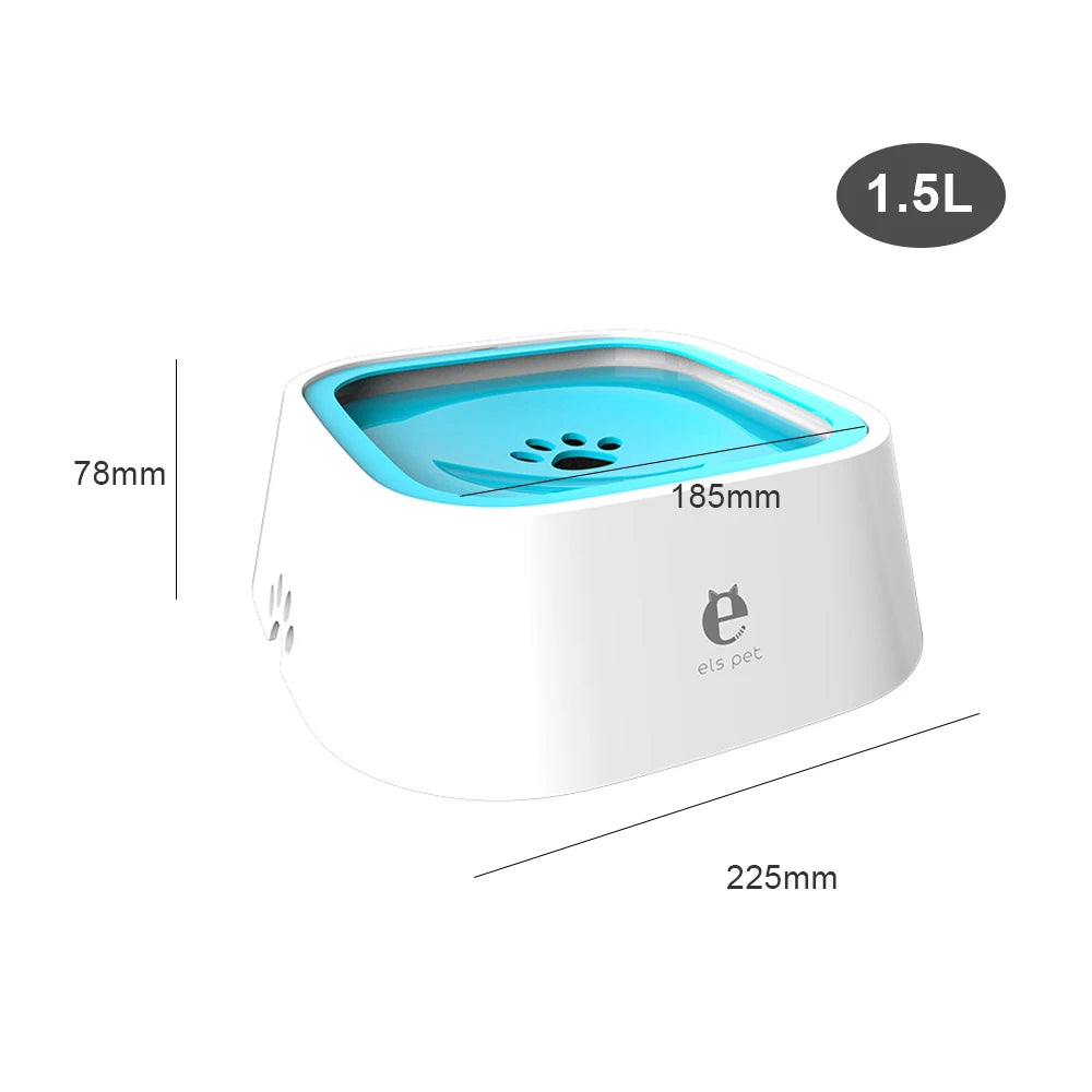 No-Spill Floating Pet Water Bowl – 1.5L for Dogs & Cats