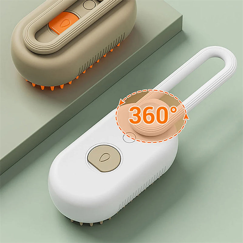 Zelpivo™ 3-in-1 Electric Steam Grooming Brush for Dogs & Cats