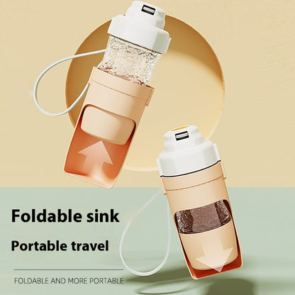 Zelpivo™ 2-in-1 Travel Water Bottle & Food Container for Dogs & Cats