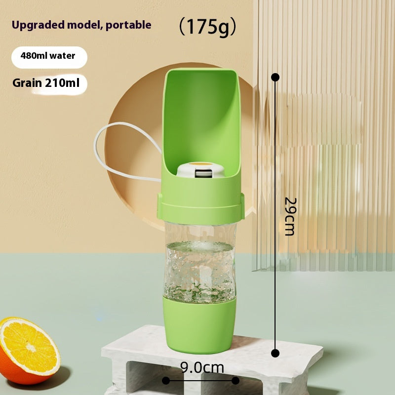 Zelpivo™ 2-in-1 Travel Water Bottle & Food Container for Dogs & Cats