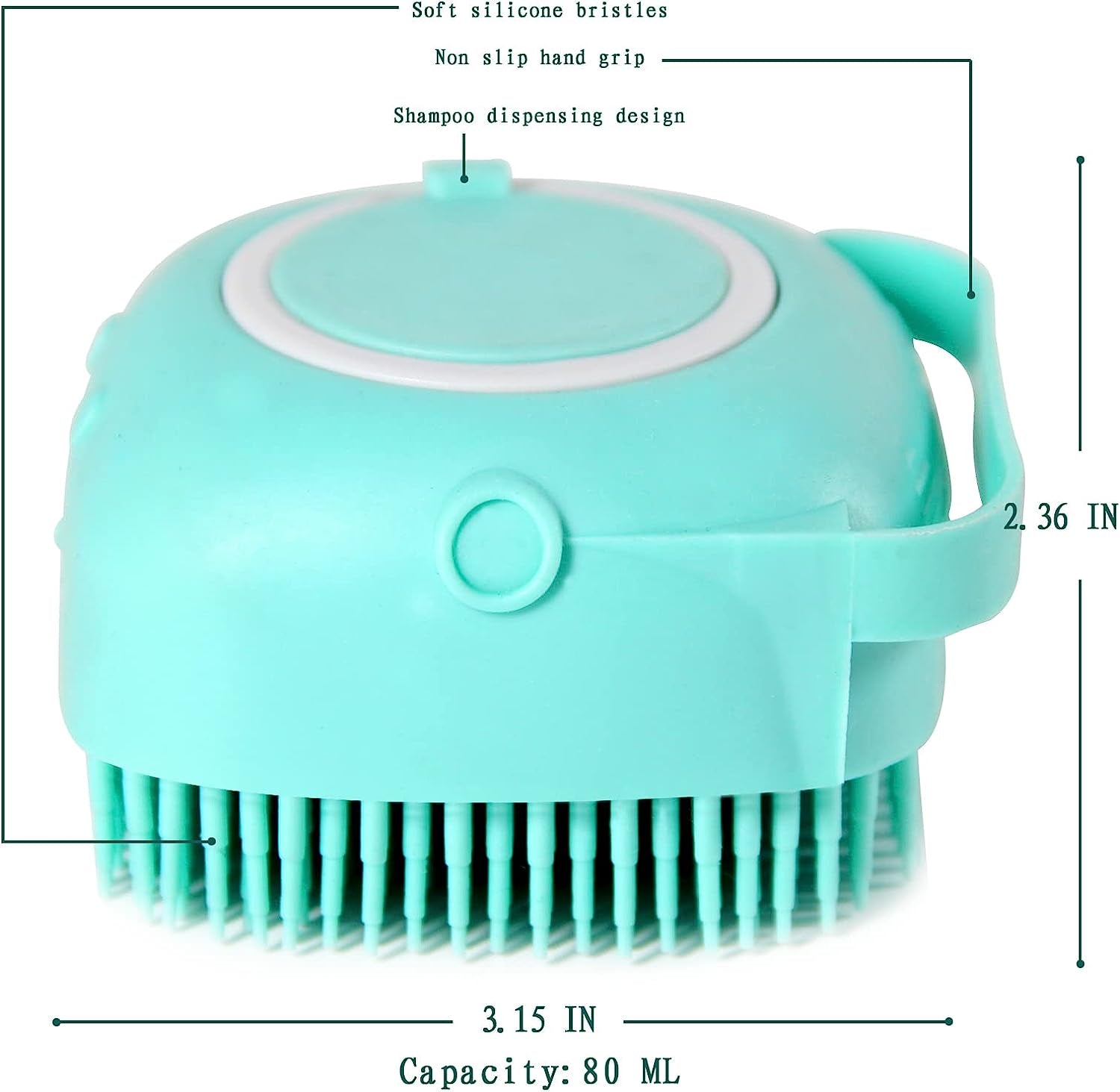 Zelpivo™ 2-in-1 Silicone Pet Bath Brush – Shampoo Dispenser & Grooming Brush