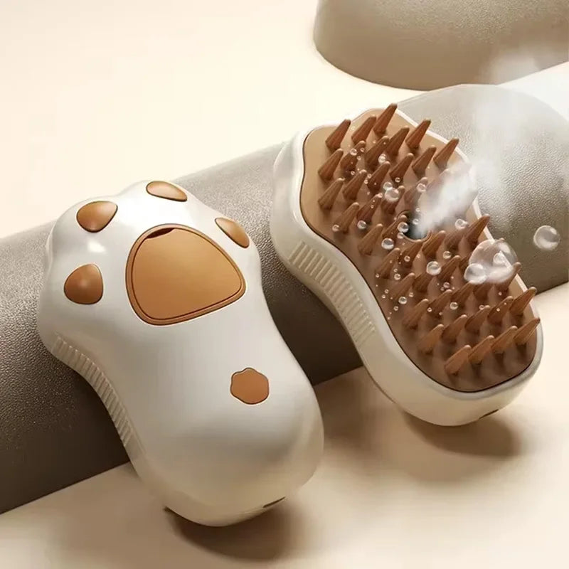 3-in-1 Electric Pet Grooming Brush with Steam and Spray for Cats and Dogs - Hair Removal and Massage Comb