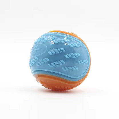Interactive Soft TPR Dog Toys for Teeth Cleaning and Bite Resistance - Squeaky Ball Toy