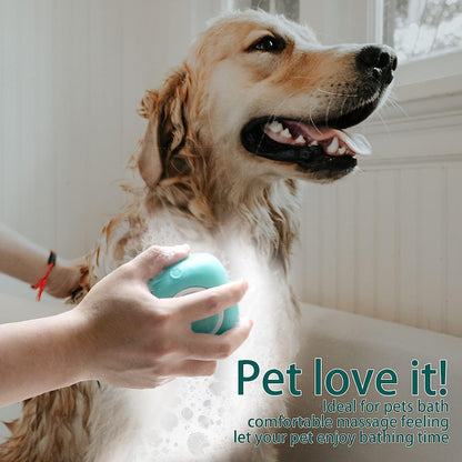 Zelpivo™ 2-in-1 Silicone Pet Bath Brush – Shampoo Dispenser & Grooming Brush