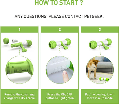 Zelpivo™ Smart Interactive Dog Bone Toy – Motion Activated & USB Rechargeable