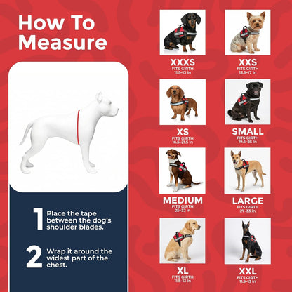 Service Dog Vest Harness - Adjustable and Durable with Reflective Straps, Removable Patches, 50 ADA Cards, Handle, D-Ring, Ideal for Travel and Daily Use (Bright Red, XL 30"-39")