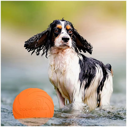 Silicone Interactive Flying Disc Toy for Dogs and Cats - Durable Chew and Training Aid