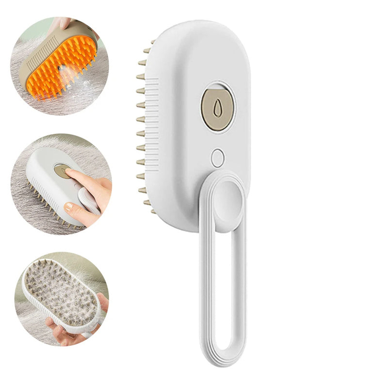 Zelpivo™ 3-in-1 Electric Steam Grooming Brush for Dogs & Cats