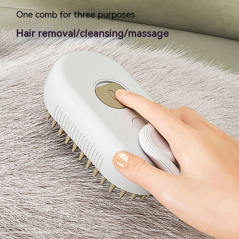 Zelpivo™ 3-in-1 Electric Steam Grooming Brush for Dogs & Cats