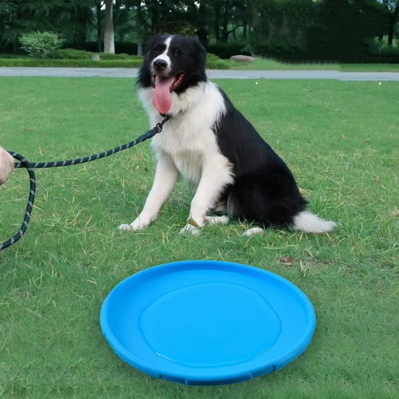 Silicone Interactive Flying Disc Toy for Dogs and Cats - Durable Chew and Training Aid