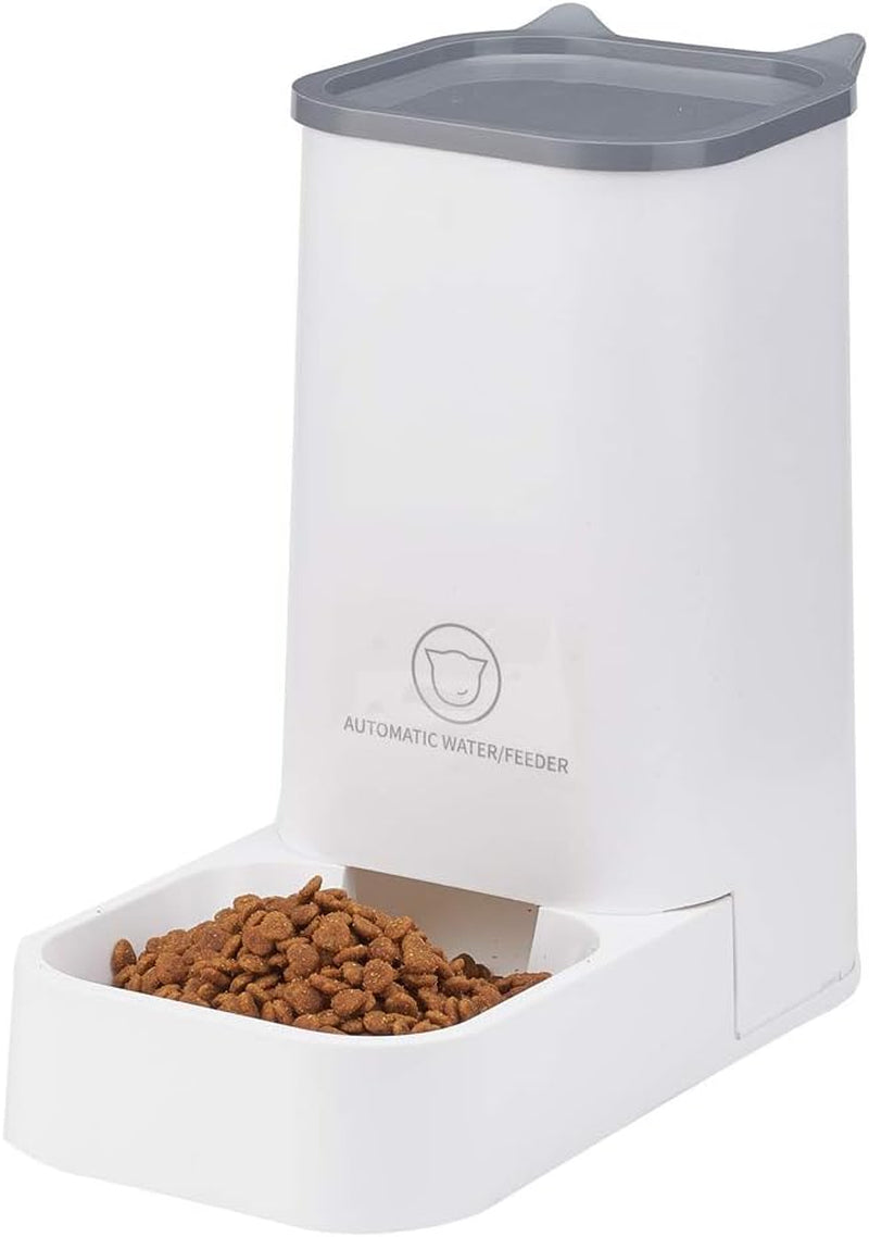 Automatic Pet Feeder and Water Dispenser Set - 1 Gallon Water Capacity and 2.1 Kg Food Capacity, Self-Dispensing, Durable Polypropylene for Cats and Dogs