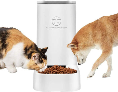 Automatic Pet Feeder and Water Dispenser Set - 1 Gallon Water Capacity and 2.1 Kg Food Capacity, Self-Dispensing, Durable Polypropylene for Cats and Dogs