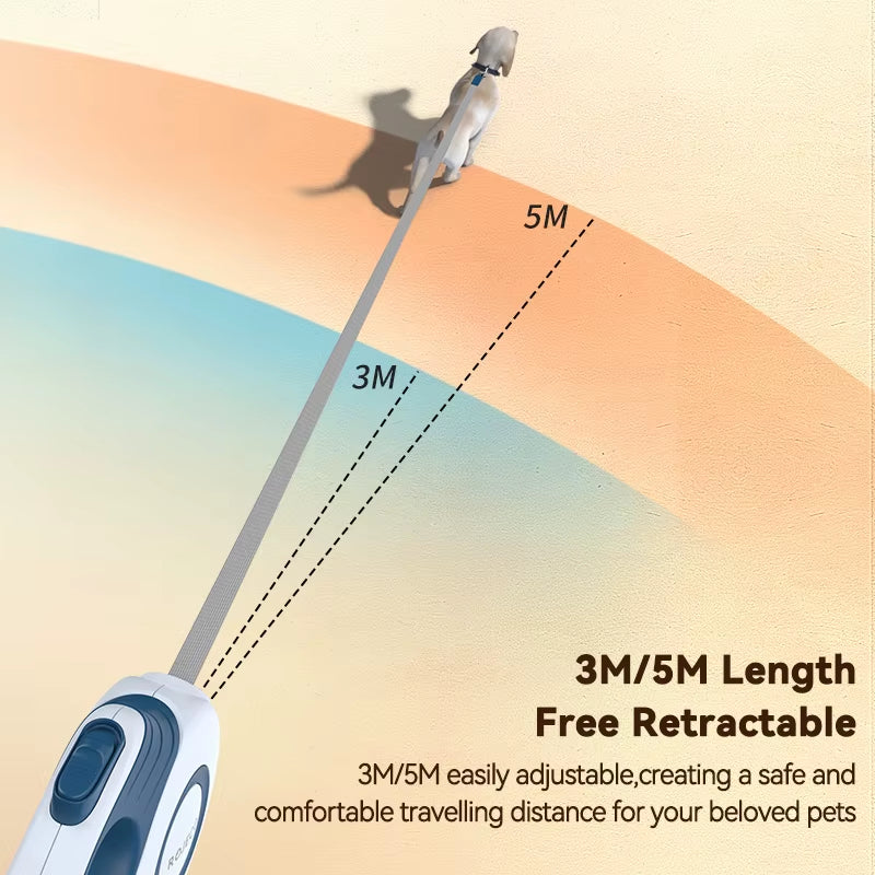 Automatic Retractable Dog Leash with 3M/5M Extendable Rope for Outdoor Activities - Ideal for Small Dogs and Cats