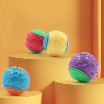 Interactive Soft TPR Dog Toys for Teeth Cleaning and Bite Resistance - Squeaky Ball Toy