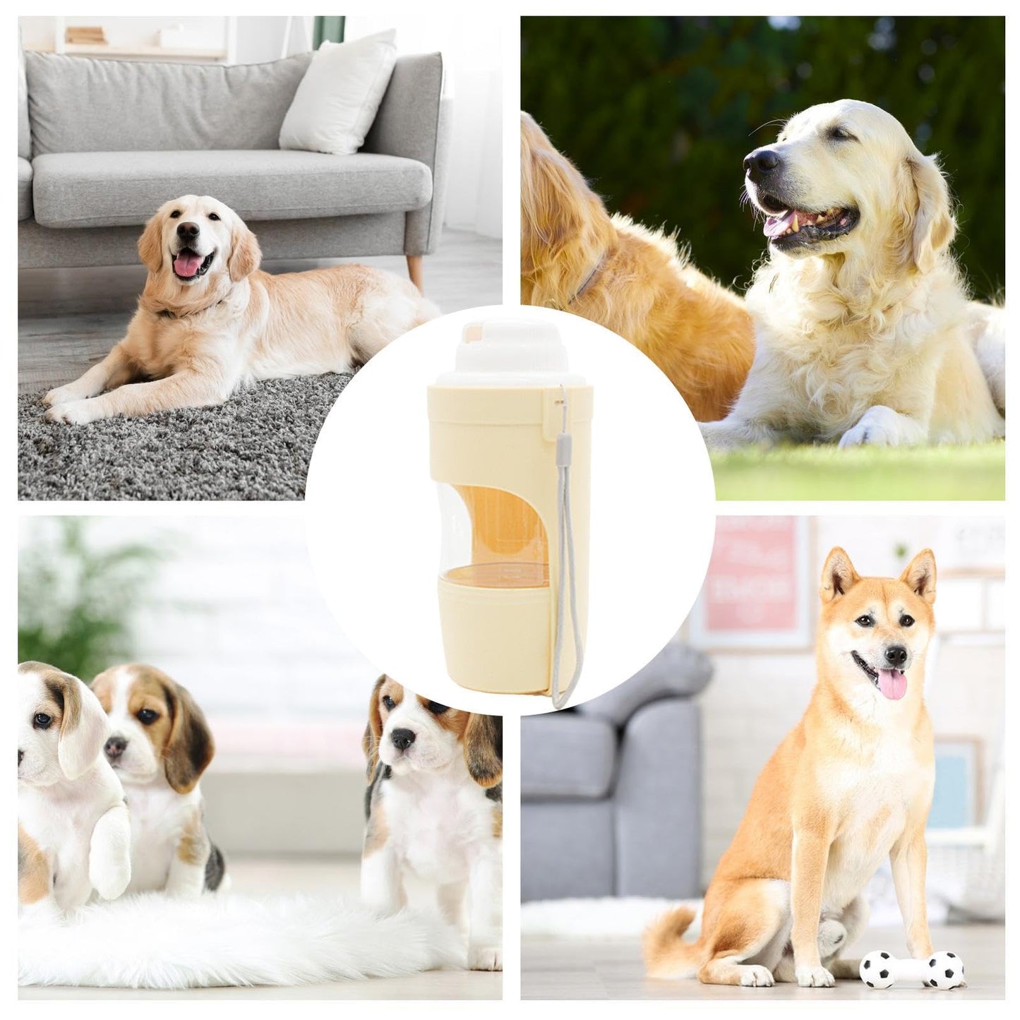 Zelpivo™ 2-in-1 Travel Water Bottle & Food Container for Dogs & Cats