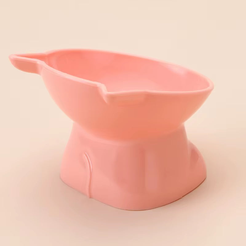 Elevated Cat Bowl - Stylish Tilted Design for Food and Water - Suitable for Cats and Small Dogs - Black Finish