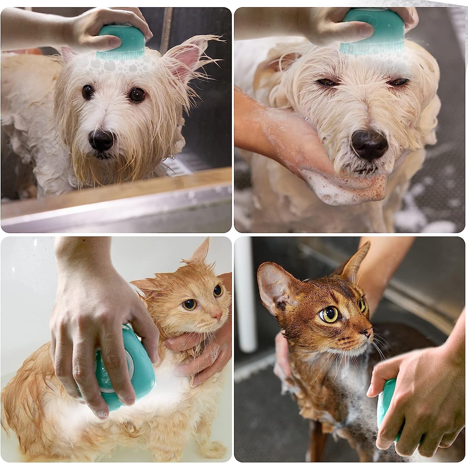 Zelpivo™ 2-in-1 Silicone Pet Bath Brush – Shampoo Dispenser & Grooming Brush