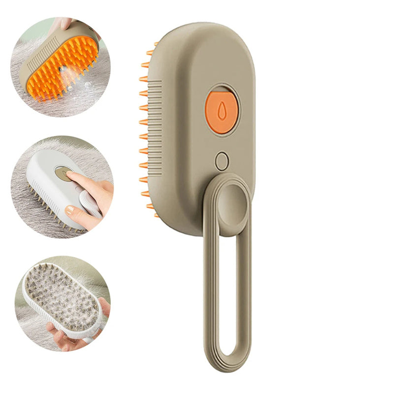 Zelpivo™ 3-in-1 Electric Steam Grooming Brush for Dogs & Cats