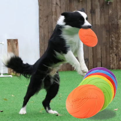 Silicone Interactive Flying Disc Toy for Dogs and Cats - Durable Chew and Training Aid