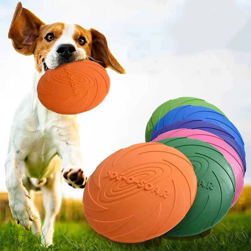 Silicone Interactive Flying Disc Toy for Dogs and Cats - Durable Chew and Training Aid